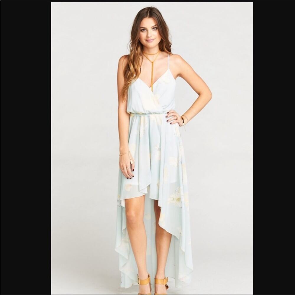 Show me your Mumu shell high low pastel dress